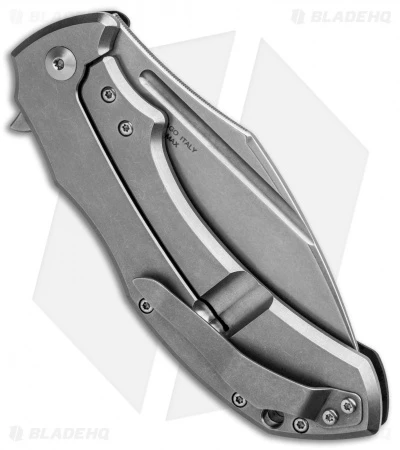 Fox Knives Bastinelli Shadow Frame Lock Flipper Knife (3.75" Stonewash) FX-533CF - Image 3