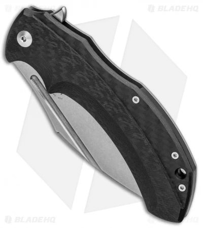 Fox Knives Bastinelli Shadow Frame Lock Flipper Knife (3.75" Stonewash) FX-533CF - Image 2