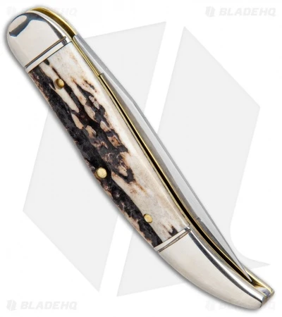 GEC #12 Northfield UN-X-LD Toothpick Slip Joint Knife (4.0" Sambar Stag) 128119 - Image 3