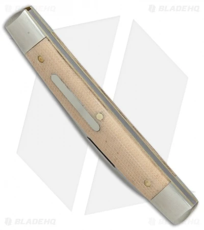 GEC #13 Tidioute Whip Pocket Knife 3.6" Muslin Micarta W/ Bar Shield - Image 3