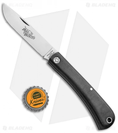 GEC #21 Farm & Field Bull Buster Slip Joint Black Linen Micarta (4.625" Satin) - Image 4