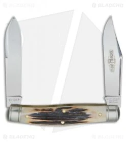 GEC #81 Northfield UN-X-LD Bull Moose Pocket Knife 3.8" Sambar Stag 811217