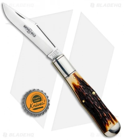 GEC #97 Northfield UN-X-LD Pocket Knife 4.6" Sambar Stag - Image 4