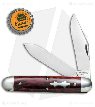 GEC #54 Tidioute Cutlery Big Jack Pocket Knife 4" Red River Acrylic 541217 - Image 4