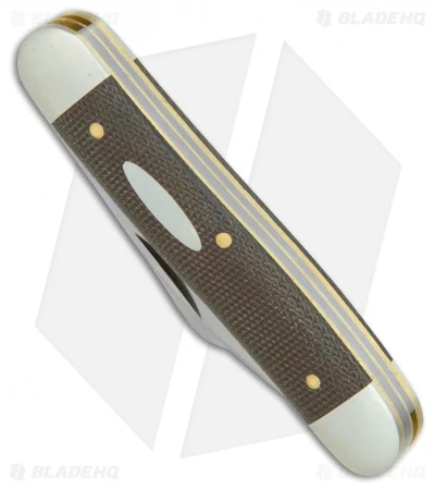 GEC #66 Northfield UN-X-LD Calf Roper Pocket Knife 3.3" OD Green Micarta 661317 - Image 3