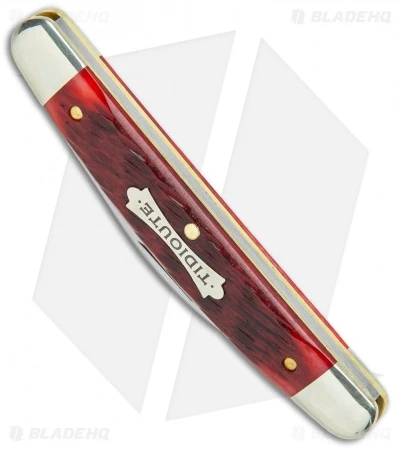 GEC Tidioute Cutlery Easy Pocket Congress Knife 3.75" Blood Red Jigged Bone - Image 2