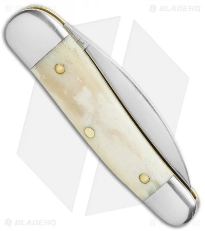 GEC Tidioute Cutlery Little Rattler Traditional Pocket Knife Smooth White Bone - Image 3