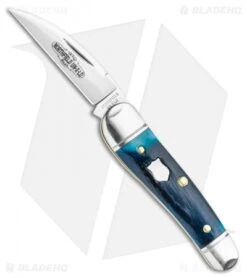 GEC Northfield UN-X-LD Little Rattler Knife Blue Teal Natural Bone (2" Satin)