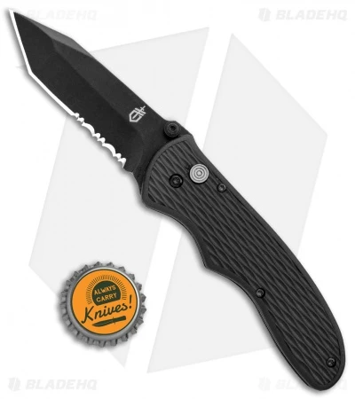 Gerber FAST Draw Tanto Knife Assisted Opening (3" Black Serr) - Image 4
