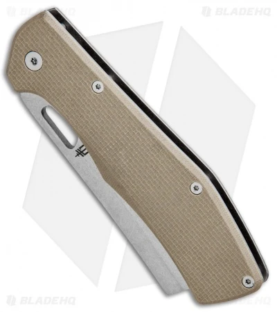 Gerber FlatIron Cleaver Frame Lock Knife Desert Tan G-10 (3.6" Stonewash) - Image 2