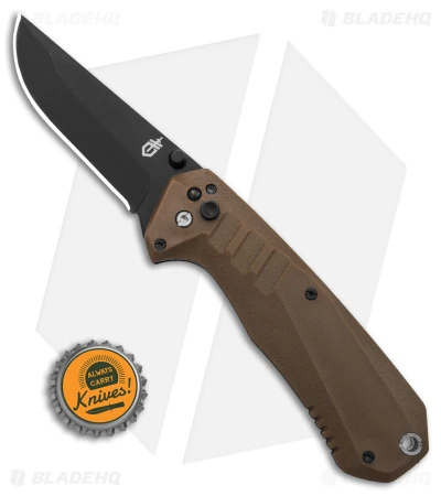 Gerber Haul A/O Spring Assisted Knife Brown GFN (3.1" Black) - Image 4