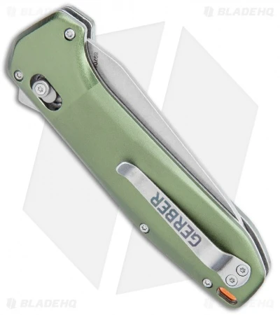 Gerber Highbrow Assisted Opening Knife Green Aluminum (3.3" SW) 30-001642 - Image 3