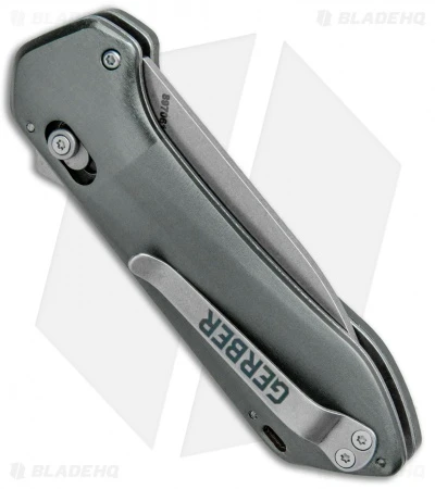 Gerber Highbrow Compact A/O Spring Assisted Knife Gray (2.8" Stonewash Serr) - Image 3