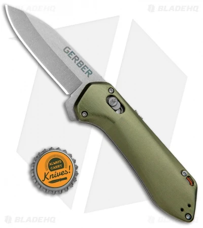 Gerber Highbrow Compact Spring Assisted Knife Green (2.8" Stonewash) - Image 4