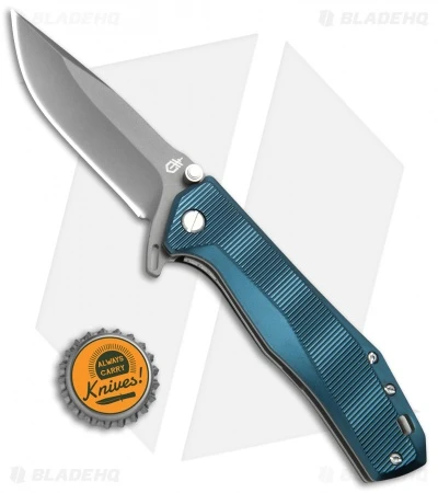 Gerber Index Liner Lock Knife Blue Aluminum (3.3" Gray) 30-001356 - Image 4