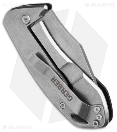 Gerber Kettlebell Frame Lock Knife Gray Al (2.5" Stonewash) 30-001496 - Image 3