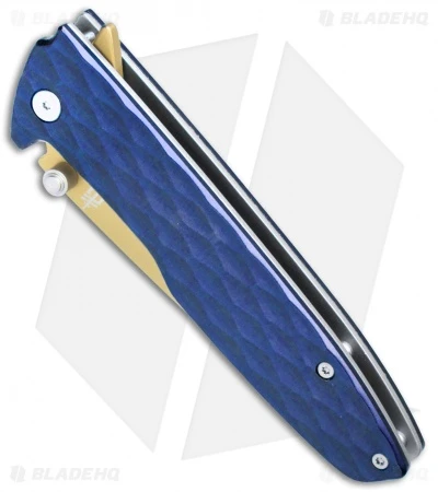 Gerber One-Flip Liner Lock Knife Blue Aluminum (3.2" Gold) 30-001354 - Image 2