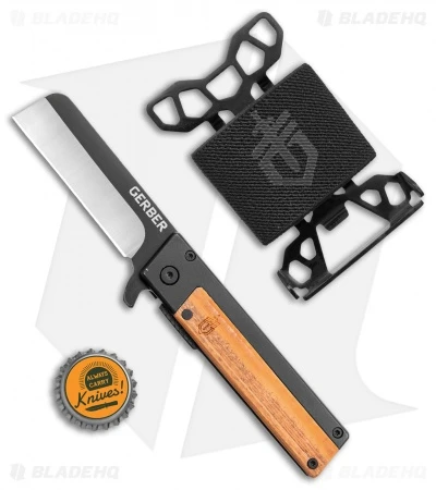 Gerber Quadrant Flipper Frame Lock Knife Bamboo + Barbill Wallet Clam Pack - Image 8