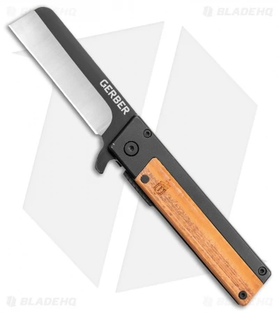 Gerber Quadrant Flipper Frame Lock Knife Bamboo + Barbill Wallet Clam Pack - Image 2