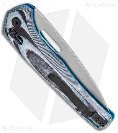Gerber Sumo Pivot Lock Knife Black/White/Cyan G-10 (3.9"Stonewash) 30-001815 - Image 3