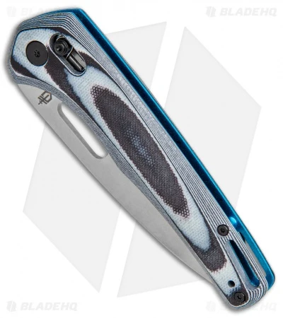 Gerber Sumo Pivot Lock Knife Black/White/Cyan G-10 (3.9"Stonewash) 30-001815 - Image 2
