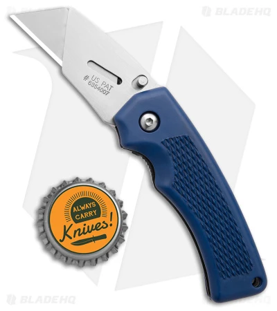 Gerber SuperKnife SK Edge Liner Lock Knife Blue Rubber (2.25" Satin) G669 - Image 4