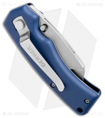 Gerber SuperKnife SK Edge Liner Lock Knife Blue Rubber (2.25" Satin) G669 - Image 3