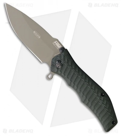HTM Darrel Ralph Gun Hammer Spring Assisted Knife OD Green (3.5" Gray)