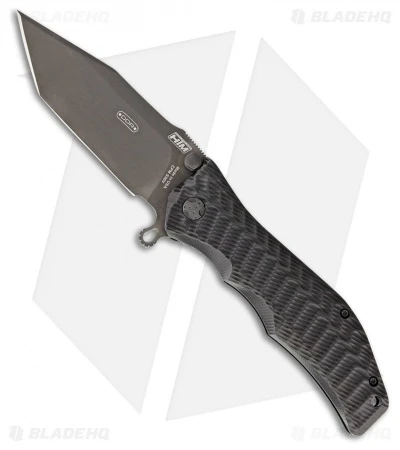 HTM Darrel Ralph Large Gun Hammer Tanto Spring Assisted Knife Black (3.8" Black)