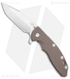 Hinderer Knives XM-18 3.5 Gen 6 Harpoon Spanto Knife Tan G-10 Bronze (SW)