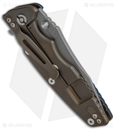 Hinderer Knives XM-18 3.5 Harpoon Tanto Knife Blue/Black G-10 (Working) Bronze - Image 3