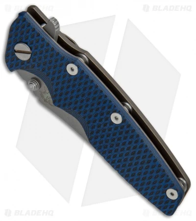 Hinderer Knives XM-18 3.5 Harpoon Tanto Knife Blue/Black G-10 (Working) Bronze - Image 2