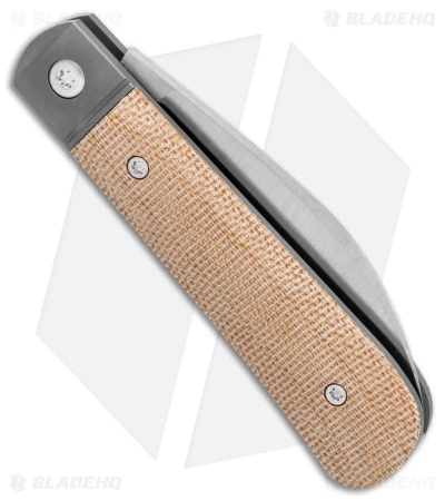 Jack Wolf Knives Laid Back Jack Slip Joint Knife Natural Micarta (2.8" Satin) - Image 3