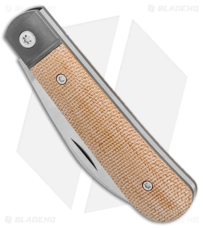 Jack Wolf Knives Laid Back Jack Slip Joint Knife Natural Micarta (2.8" Satin) - Image 2