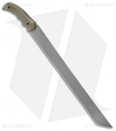 Jake Hoback Knives Fixed Blade Machete "The Path" Green Micarta (18" Stonewash) - Image 2