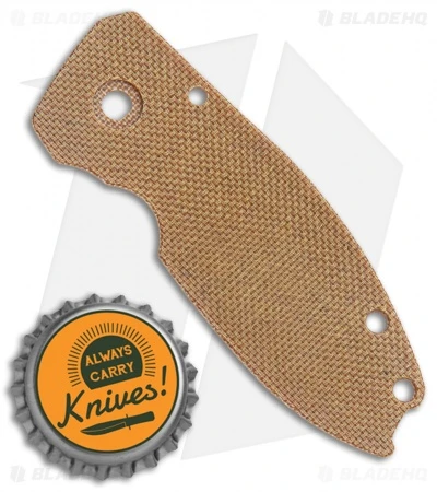 Karbadize CRKT Squid Replacement Scale - Natural Canvas Micarta - Image 2