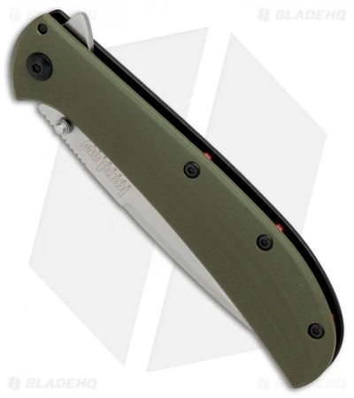 Kershaw Al Mar AM-4 Assisted Opening Knife Green G-10 (3.5" Satin) 2330GRN - Image 3