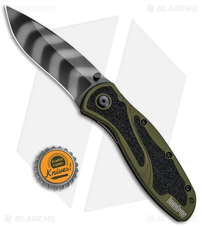 Kershaw Blur Assisted Opening Knife OD Green (3.375" Tiger Stripe) 1670OLTS - Image 4