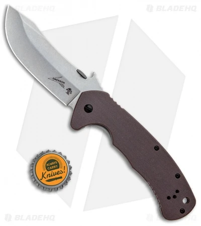 Kershaw CQC-11K D2 Frame Lock Knife Brown G-10 (3.5" Stonewash) 6031D2 - Image 4