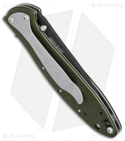 Kershaw Leek Assisted Opening Knife OD Green (3" Black Serr) 1660OLBLKST - Image 2