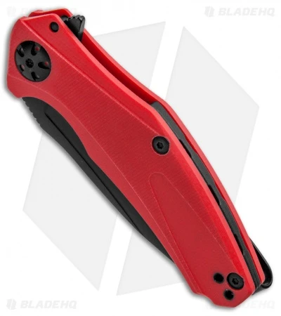 Kershaw Mini Natrix Sub-Frame Lock Knife Red G-10 (2.75" Black) 7006RDBLK - Image 2