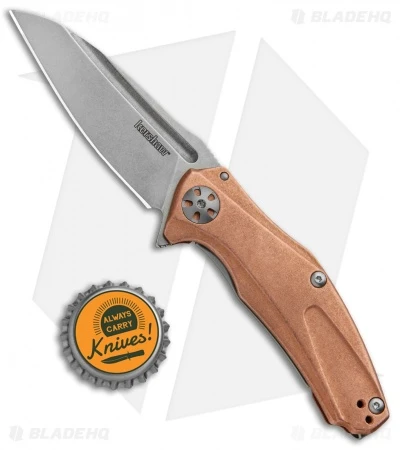 Kershaw Mini Natrix Sub-Frame Lock Knife Copper (2.75" Stonewash) 7006CU - Image 4
