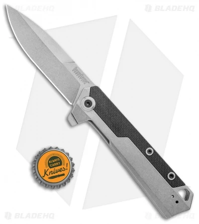 Kershaw Oblivion Assisted Opening Flipper Knife Black GFN (3.5" Stonewash) 3860 - Image 4