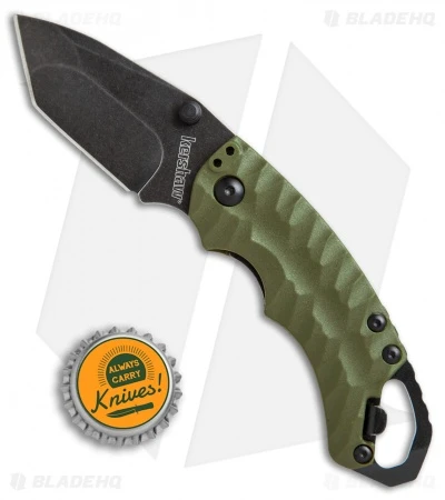 Kershaw Shuffle II Tanto Liner Lock Knife OD Green (2.25" BlackWash) 8750TOLBW - Image 4
