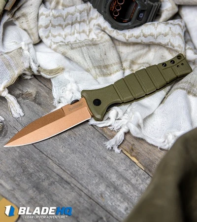 Kershaw XCOM Liner Lock Knife Desert Warrior GFN (3.6" Copper) Exclusive - Image 5