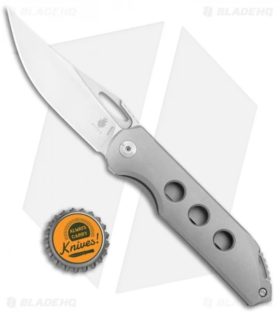 Kizer Assassin Frame Lock Front Flipper Knife Titanium 3 Hole (3.15" Satin) - Image 4