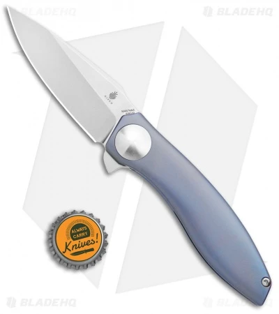Kizer John Gray S.L.T. Flipper Knife Titanium Blue (3.5" Stonewash) Ki4474A3 - Image 4