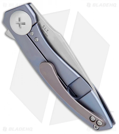 Kizer John Gray S.L.T. Flipper Knife Titanium Blue (3.5" Stonewash) Ki4474A3 - Image 3