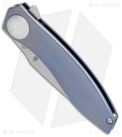 Kizer John Gray S.L.T. Flipper Knife Titanium Blue (3.5" Stonewash) Ki4474A3 - Image 2