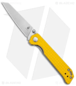 Kizer Azo Vanguard Mini Begleiter Liner Lock Knife Yellow G-10 (2.8" Satin)
